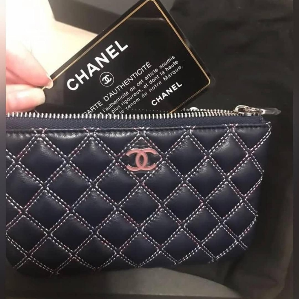 Chanel o case zip pouch wallet bag
